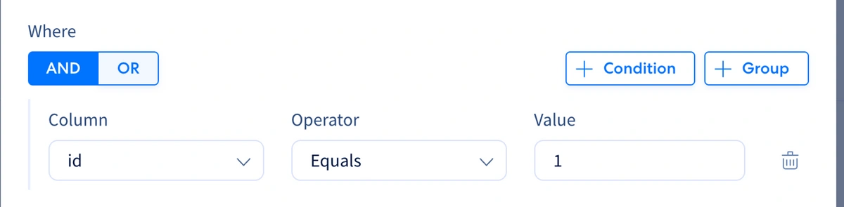 Adding a column condition to filter which rows are checked