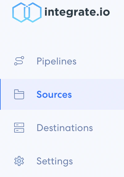 Sources or Destinations page on the dashboard