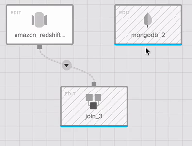 Dragging two inputs onto the Join component