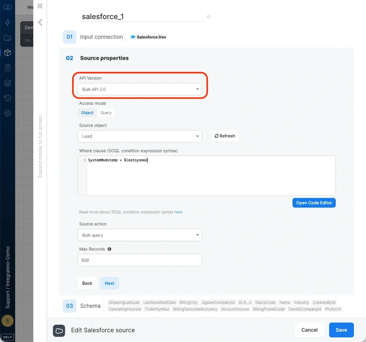 Where clause using SystemModstamp for incremental loading