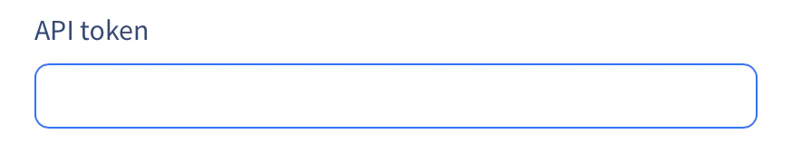 EnquireLabs API token input field on the dashboard