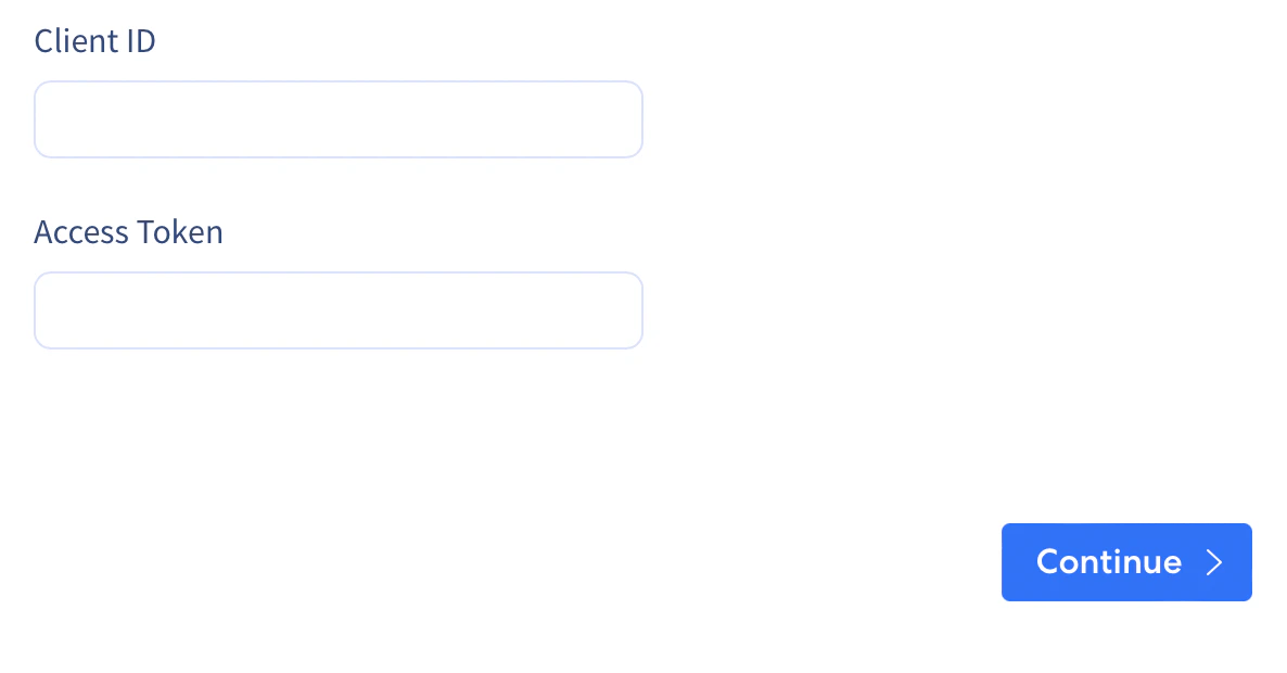 Integrate.io BigCommerce source form with Client ID and Access Token fields