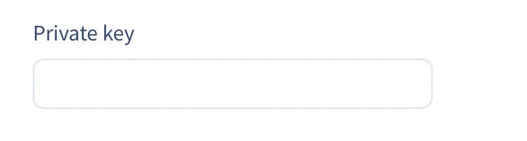 Braintree private key field in Keys and Configuration