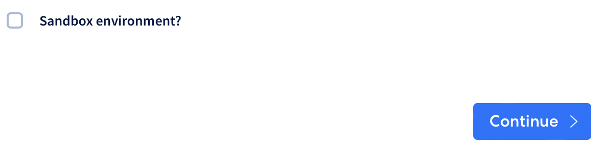 Sandbox environment checkbox for Braintree configuration