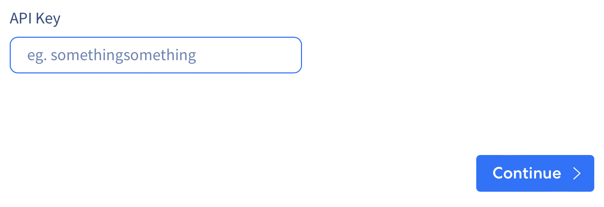 Integrate.io dashboard field for pasting the Onfleet API key