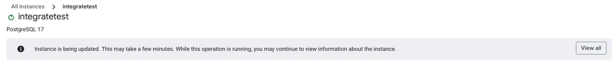 Cloud SQL instance restart prompt after flag changes
