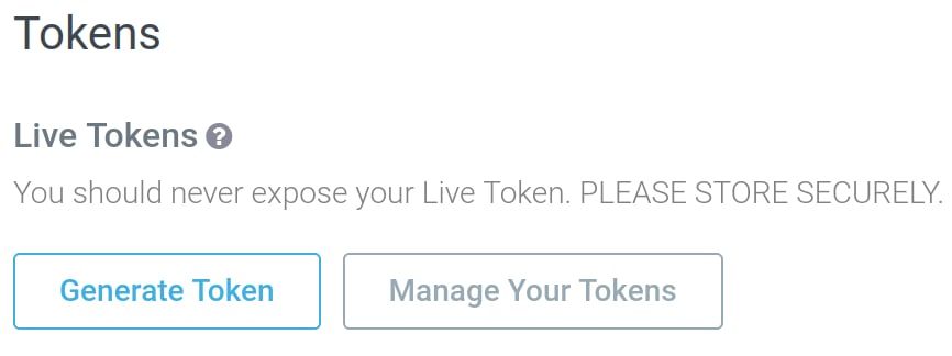 Shippo API settings page with Generate Token button