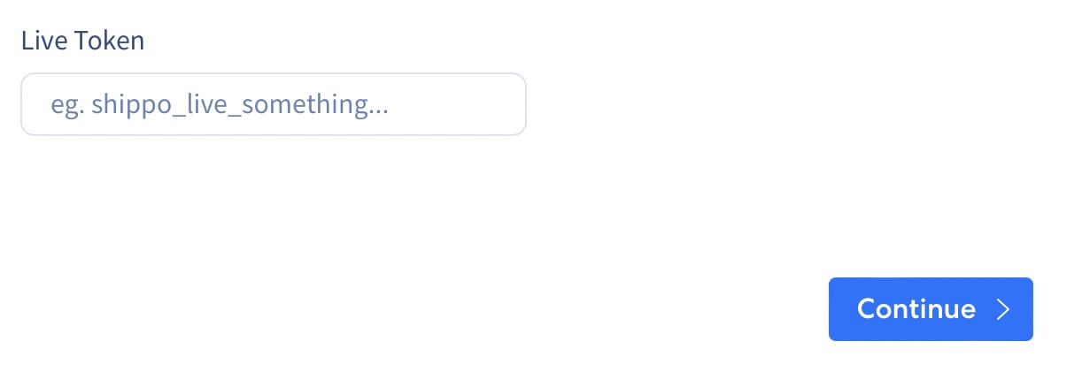 Integrate.io dashboard field for pasting the Shippo API key