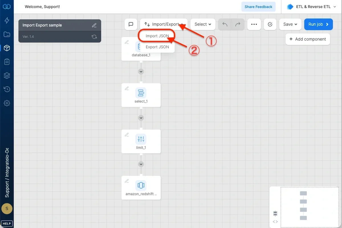 Exporting a package as JSON via Source Control