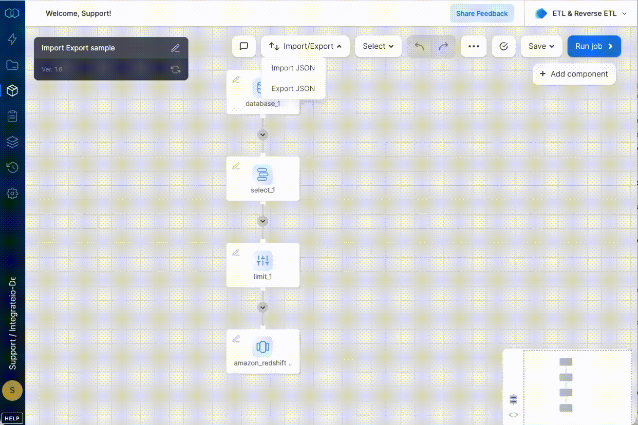 Importing package JSON via Source Control in the production account