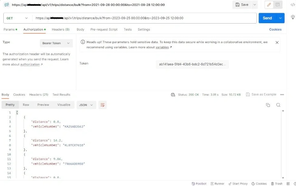 Postman URL with spaces that will be automatically encoded