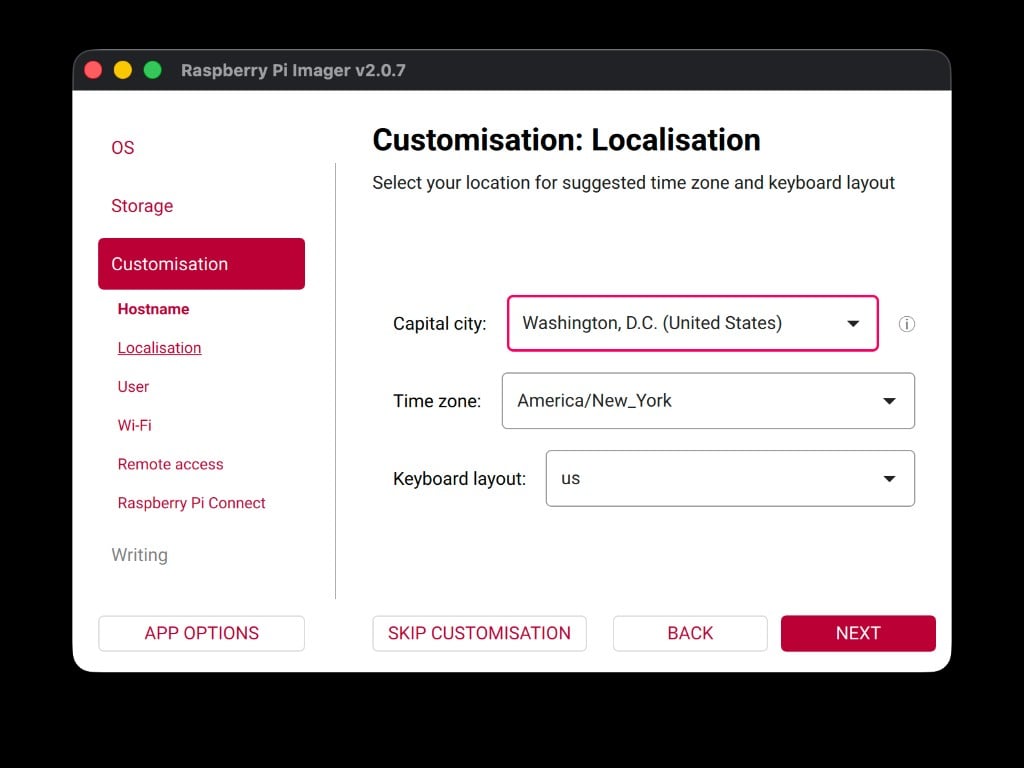 Locale configured