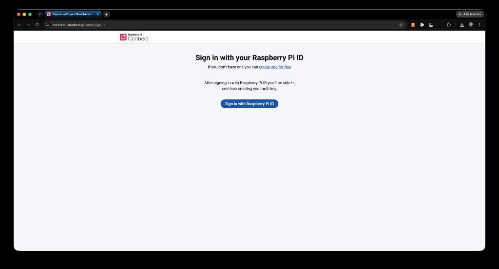 Connect sign-in page