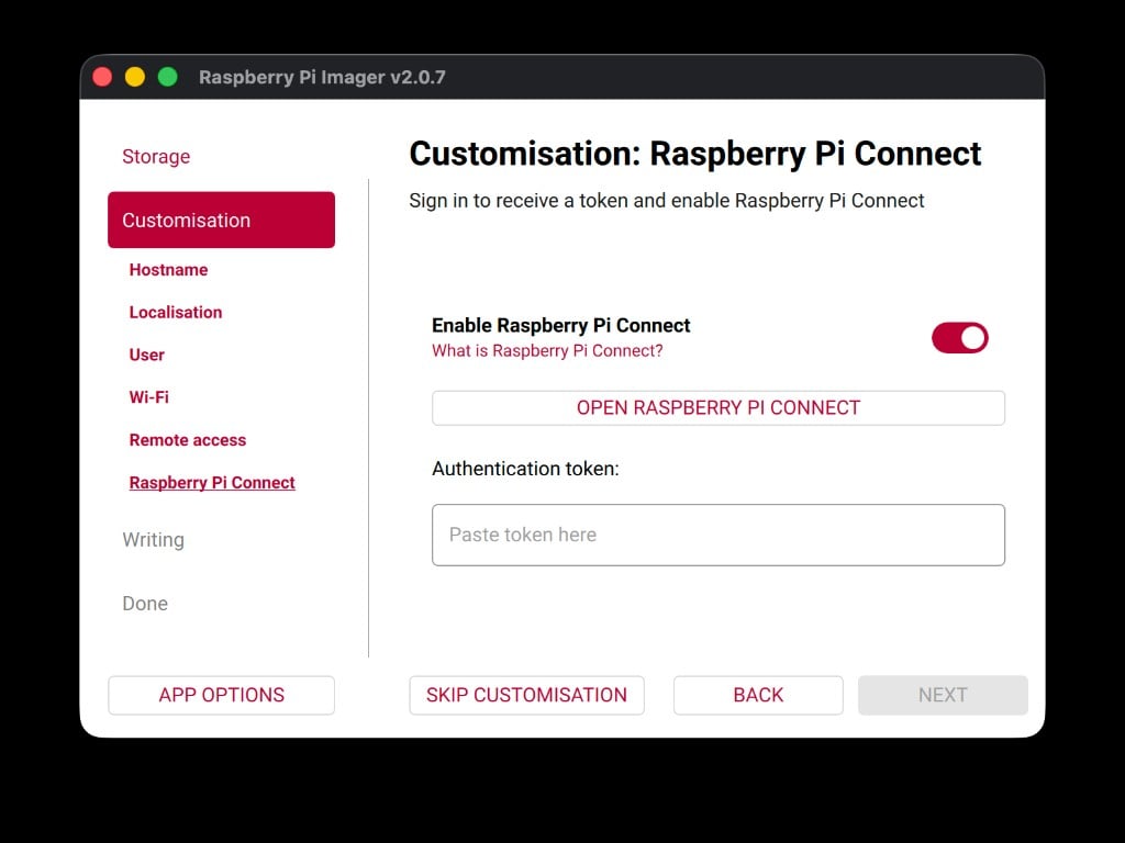 Sign in as your name on Pi Connect