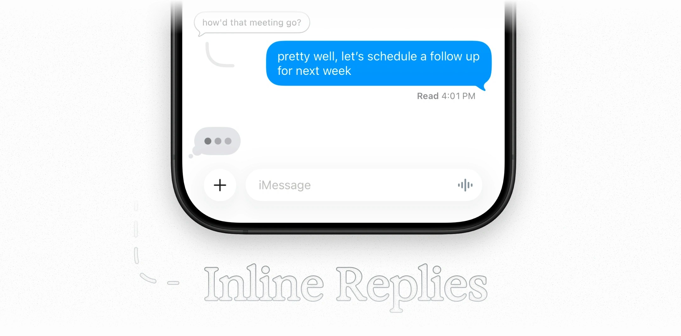 Inline iMessage replies