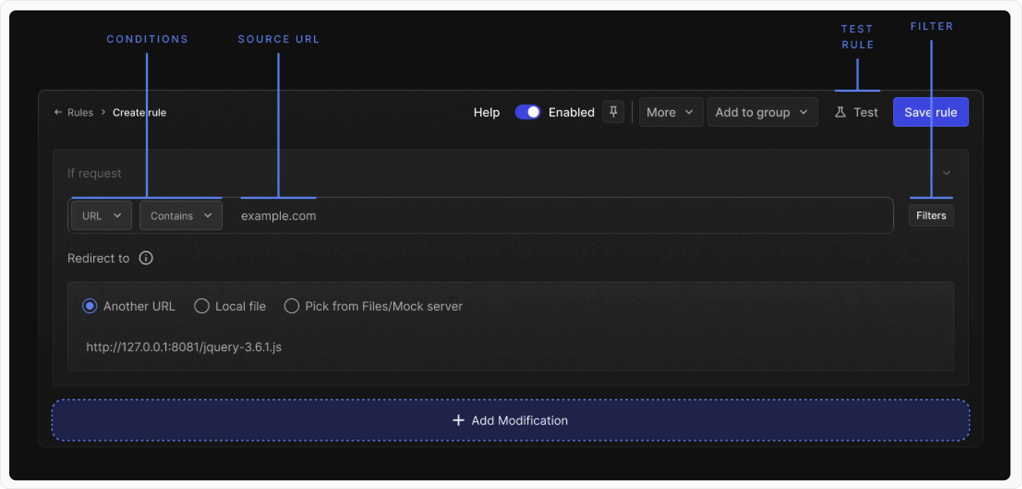 Redirect Request - Requestly HTTP Interceptor