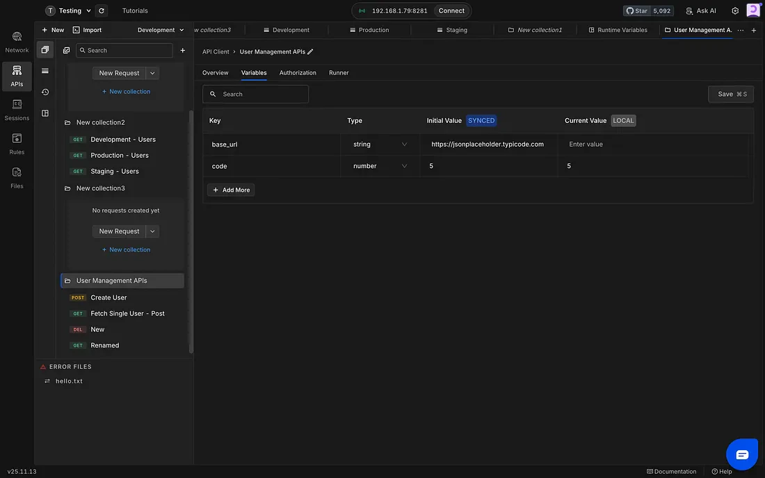 Variables Overview