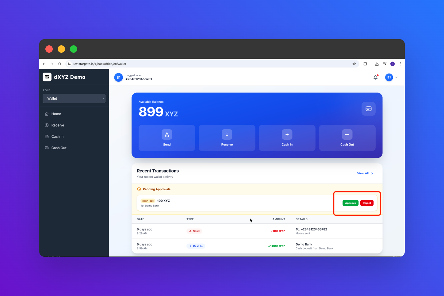 Cash Out Confirmation