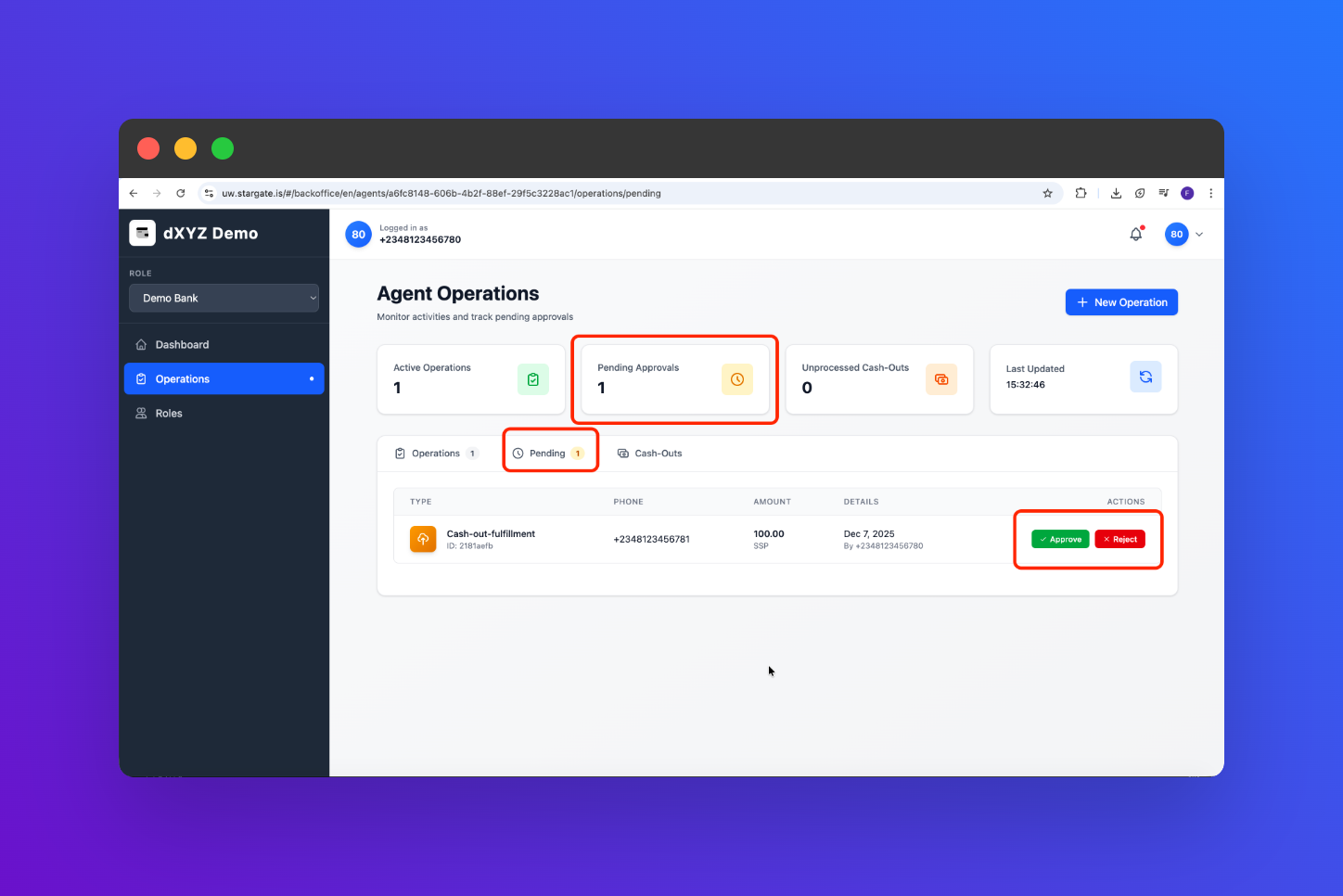 Honor Cash Out Confirmation