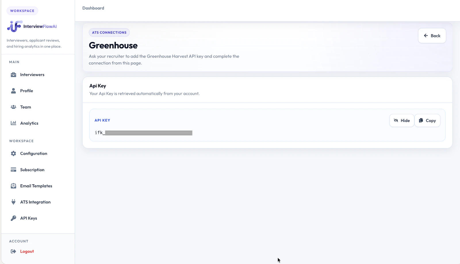Open Setup for Greenhouse