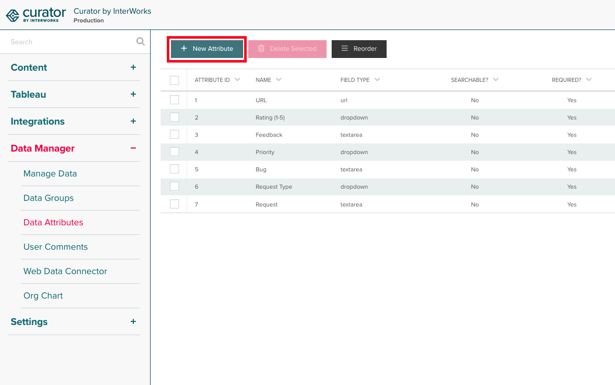 Create Data Attribute