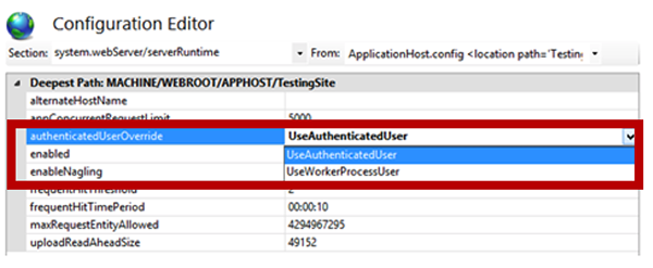Configuration editor settings