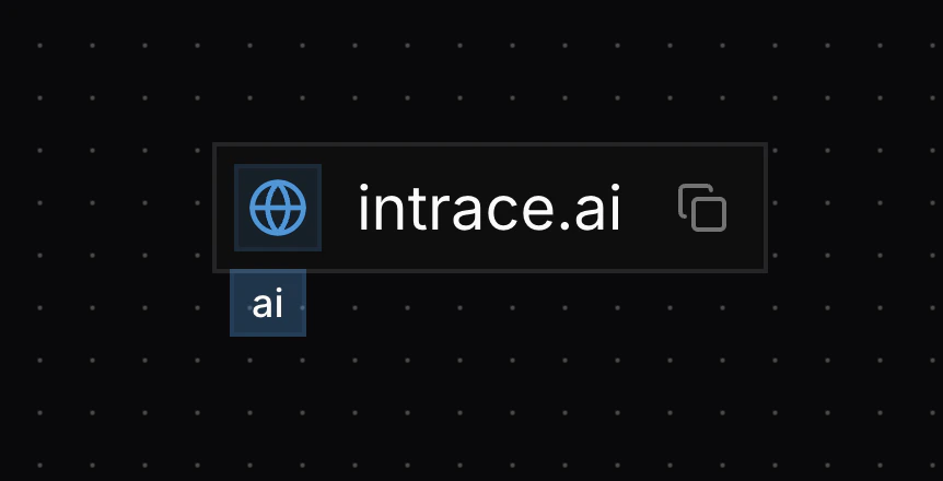 Node display on graph showing icon, value, and copy button, with optional tag below