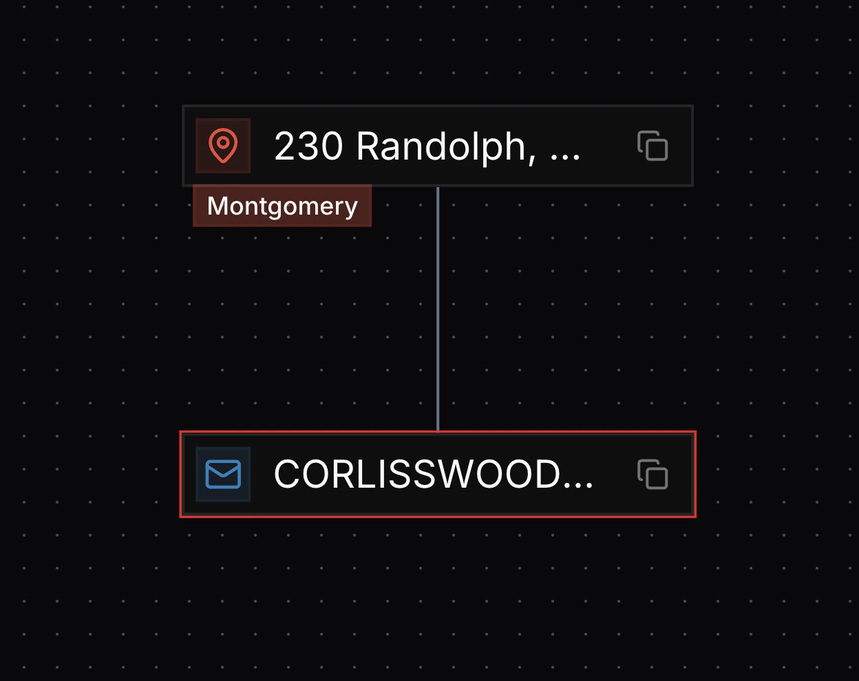 Multiple nodes selected simultaneously using Shift+click, showing visual highlighting