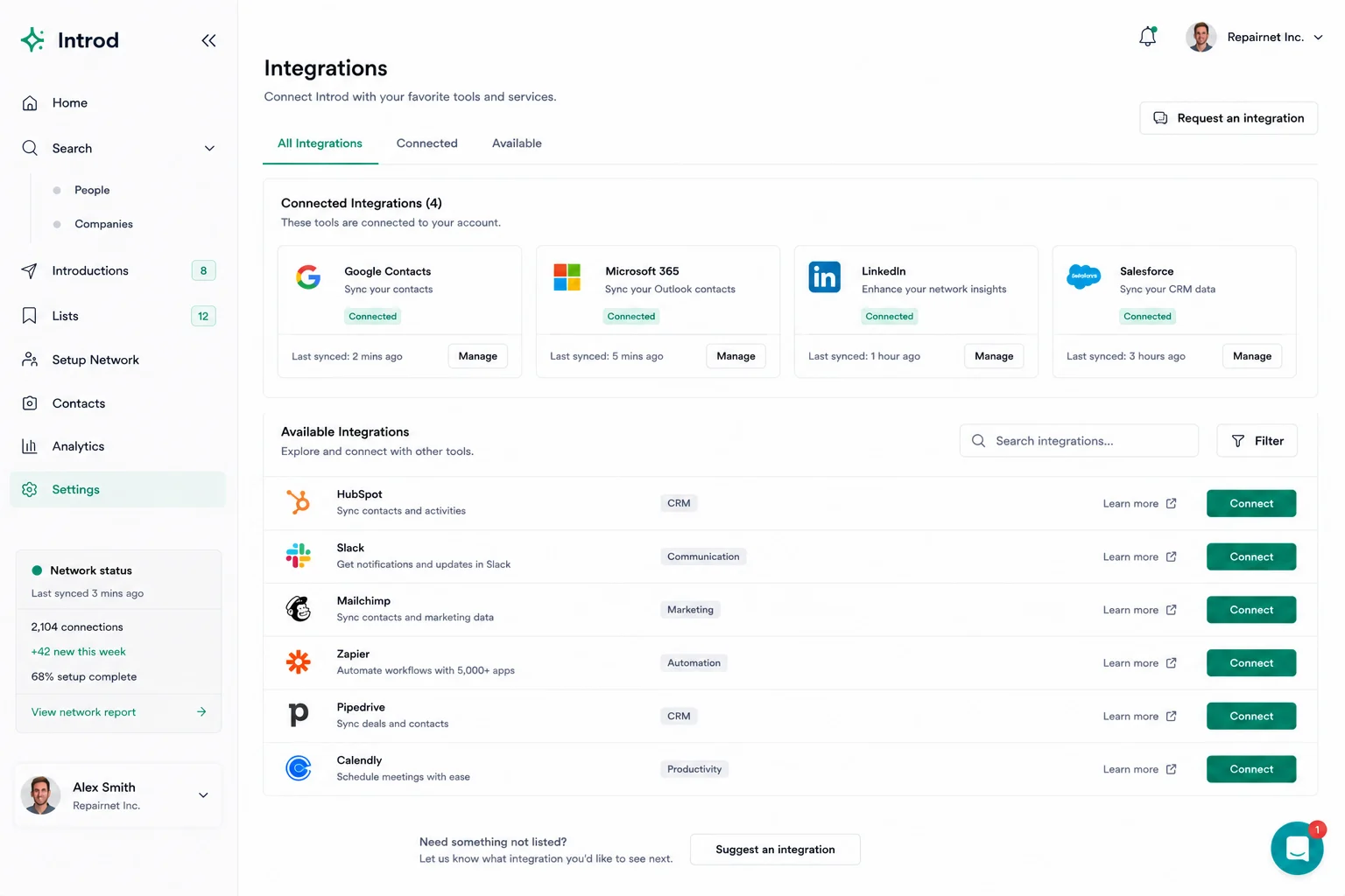 Integrations in Introd