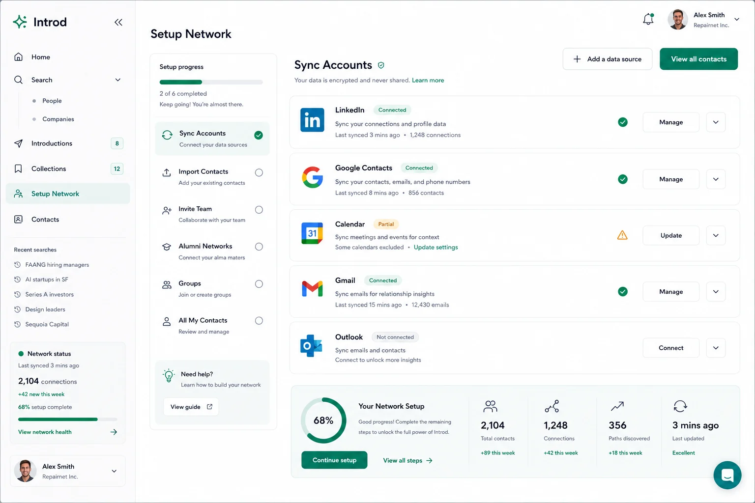 Setup Network in Introd
