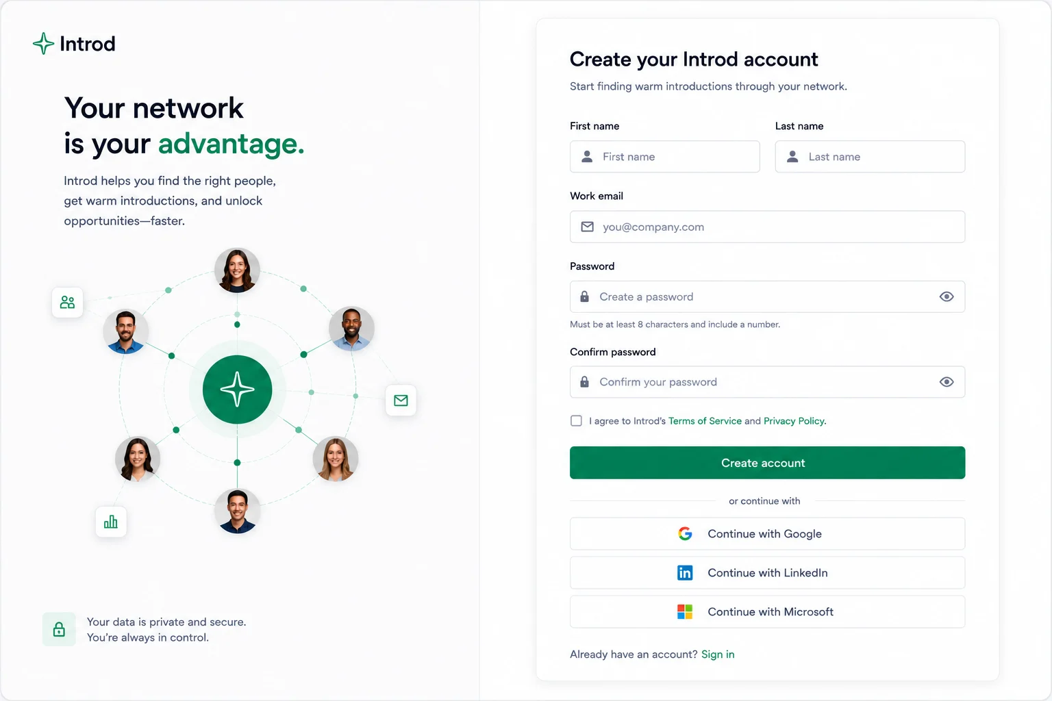 Create your Introd account