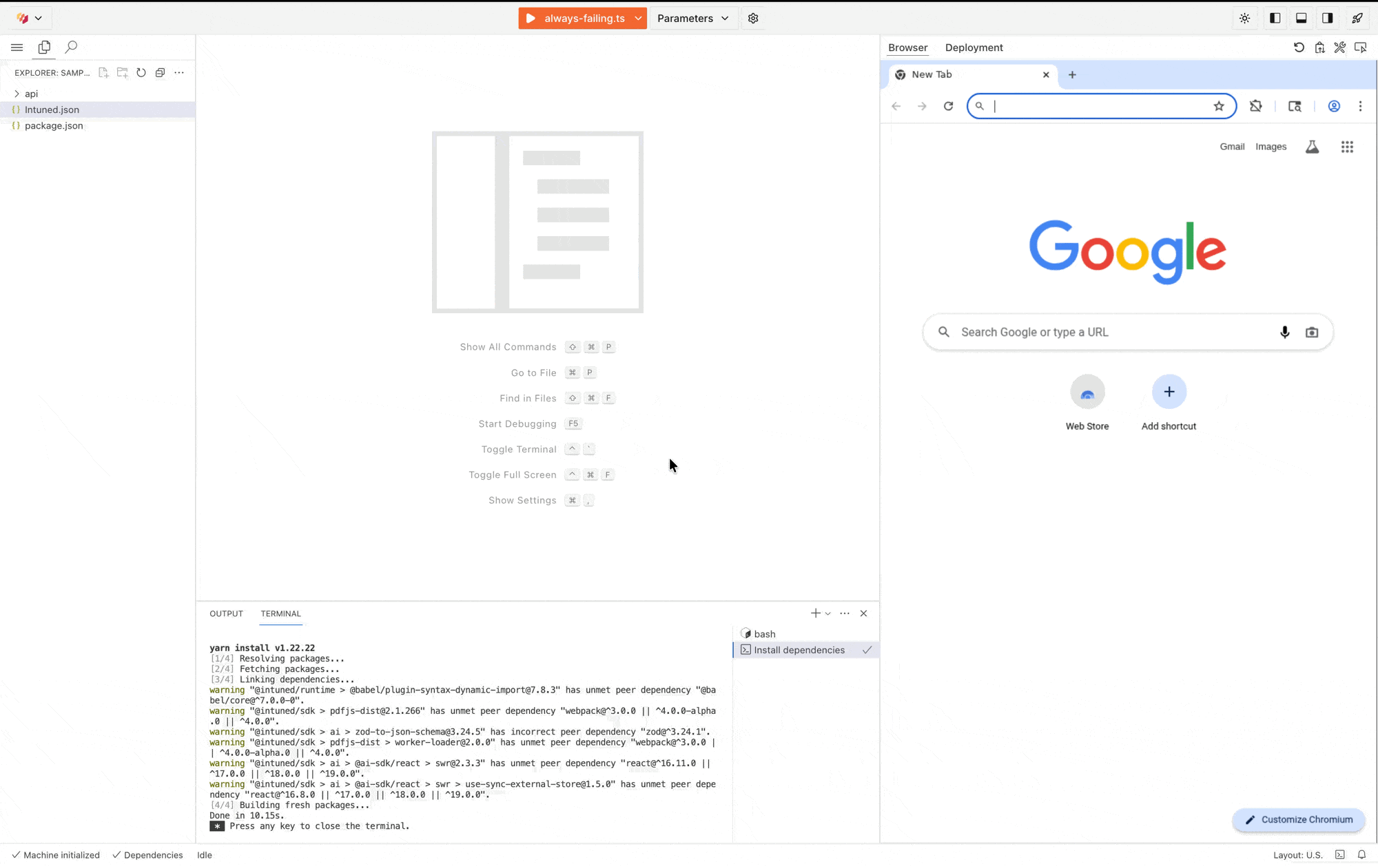 Enabling AuthSessions in Intuned.json