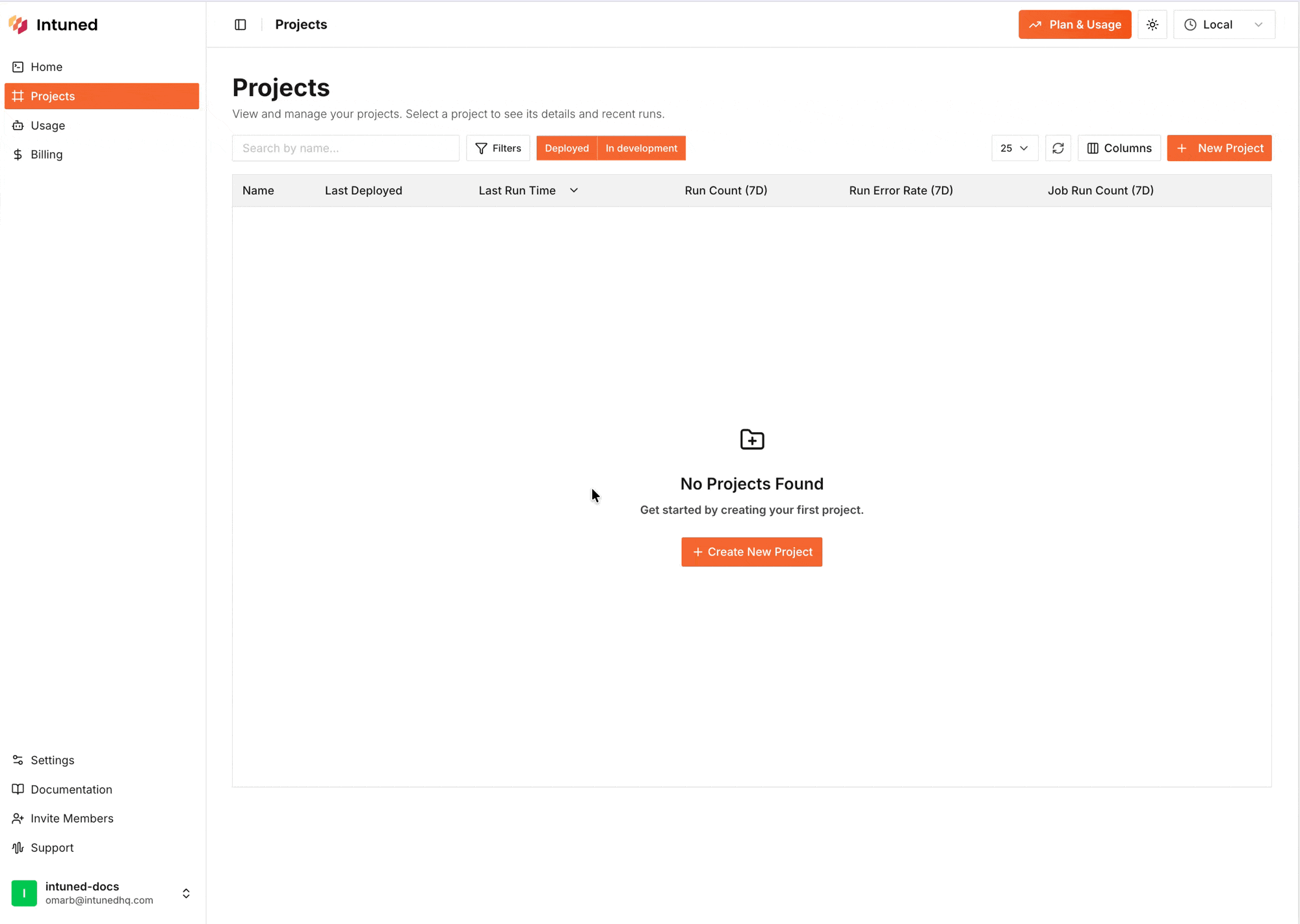Create project dialog with IDE type selected