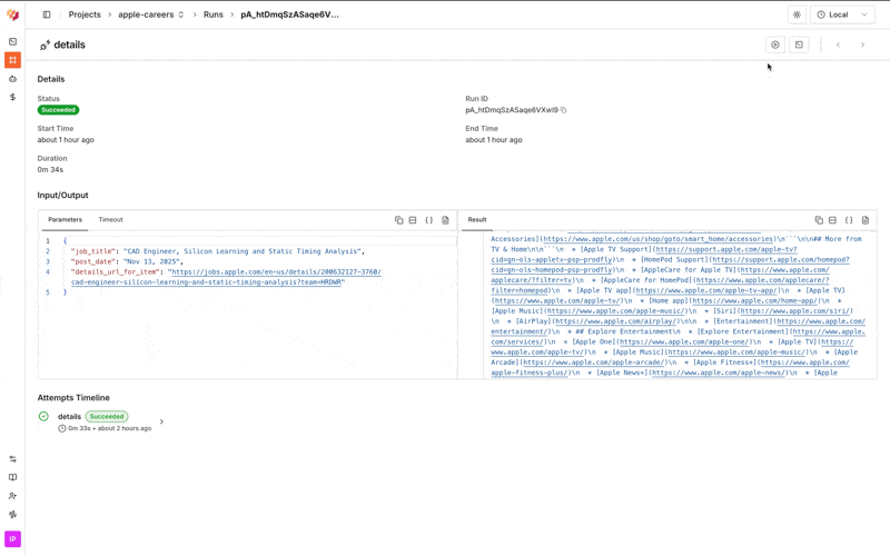 Running failed Run in IDE