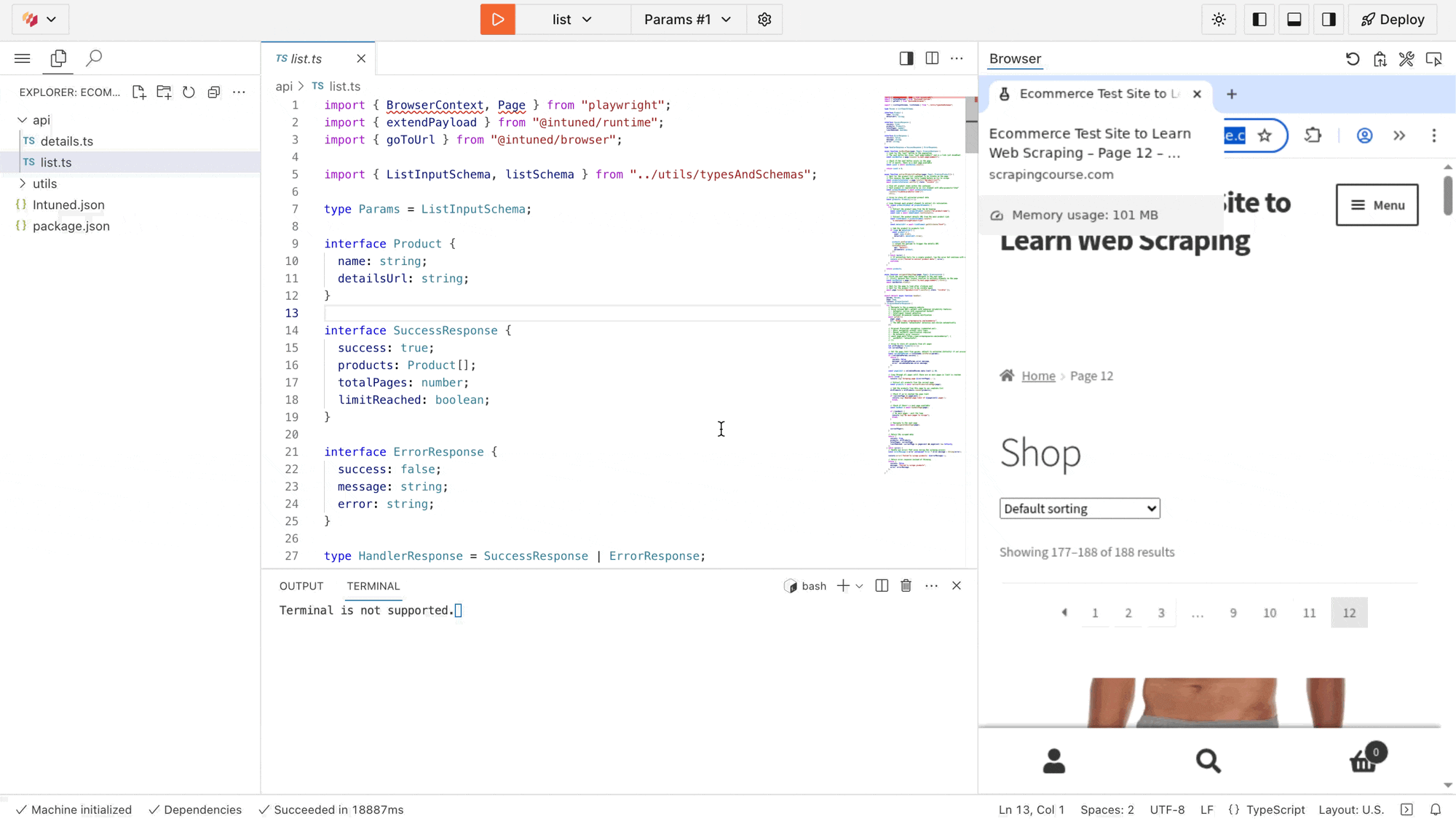 Run API IDE