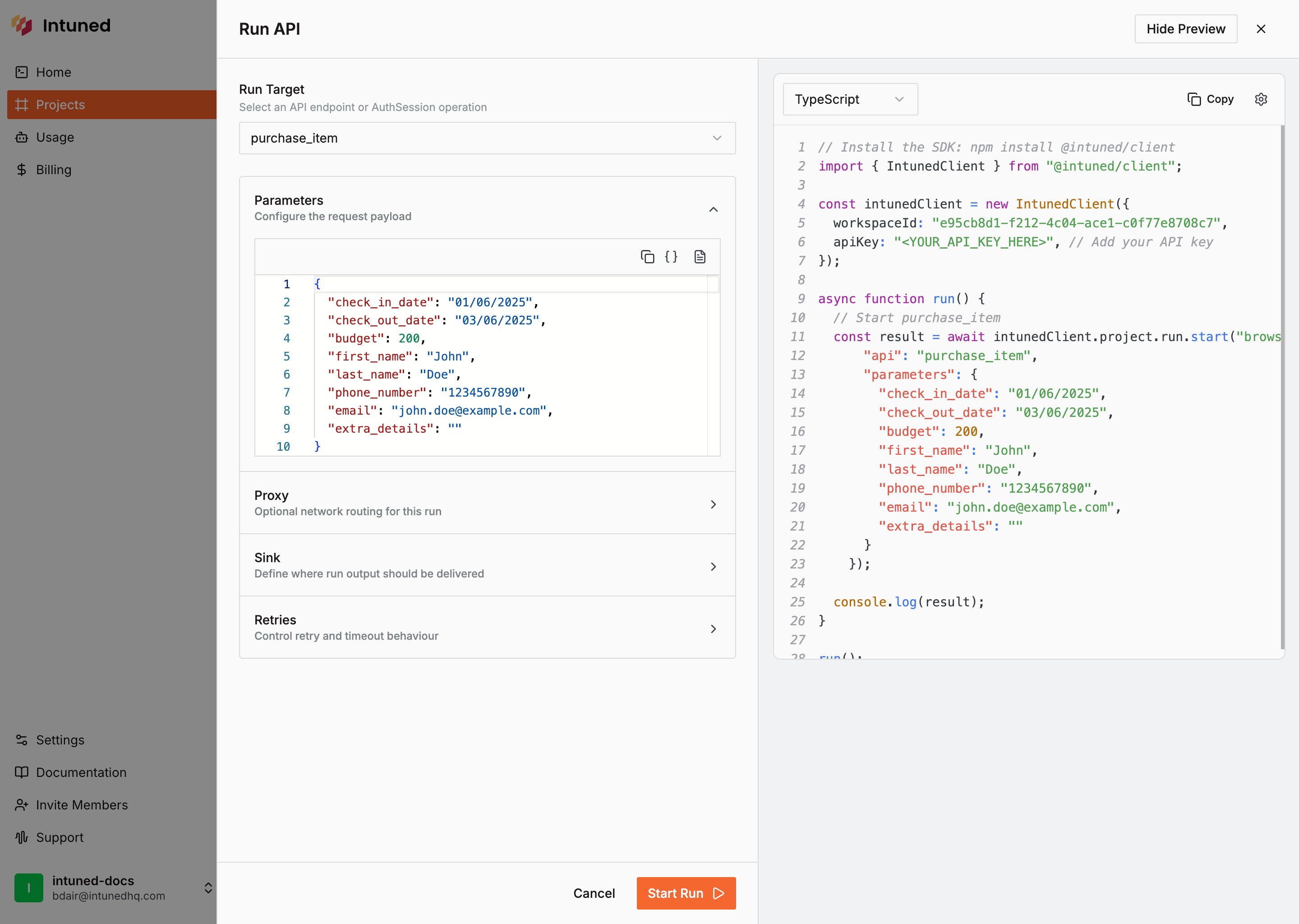 Running Browser Use agent in Dashboard