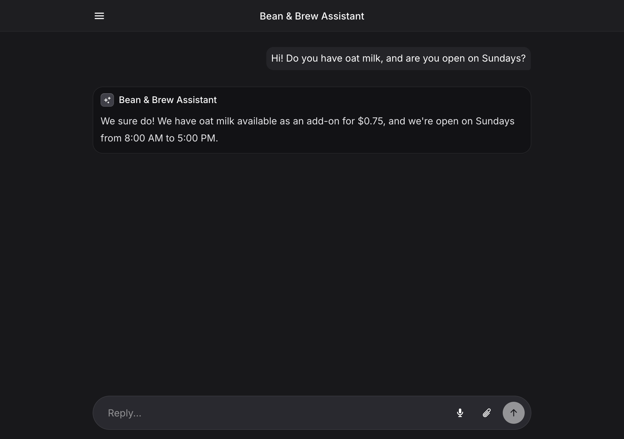 Customer chatting with the web widget