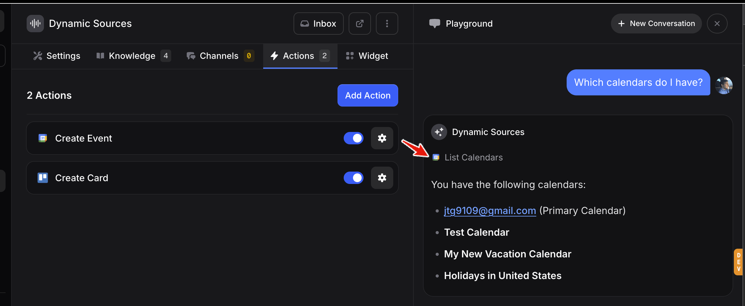 Auto-discovery invoking List Calendars at runtime