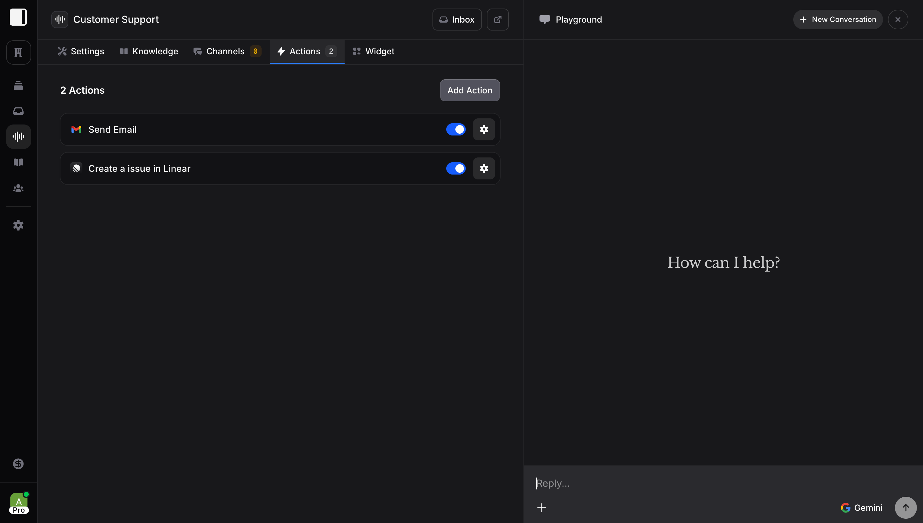 Actions Overview