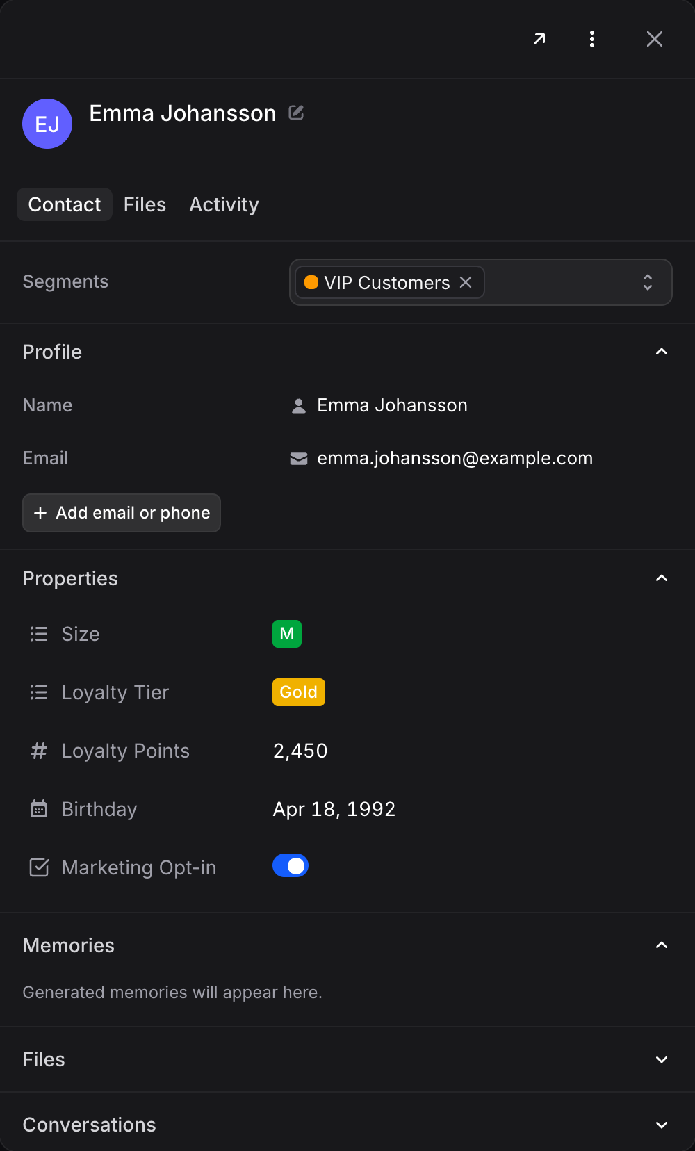 Contact Properties