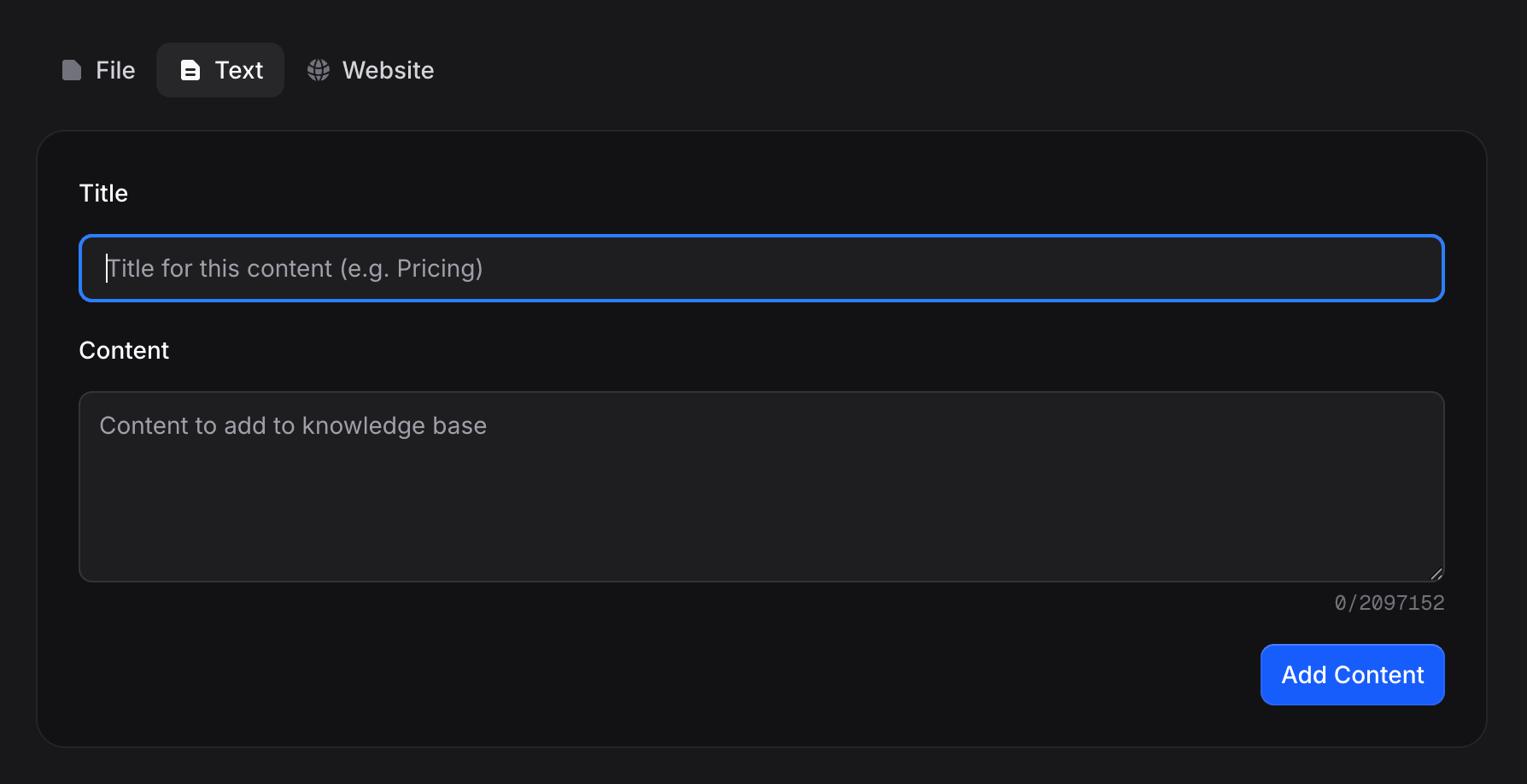 Upload Text