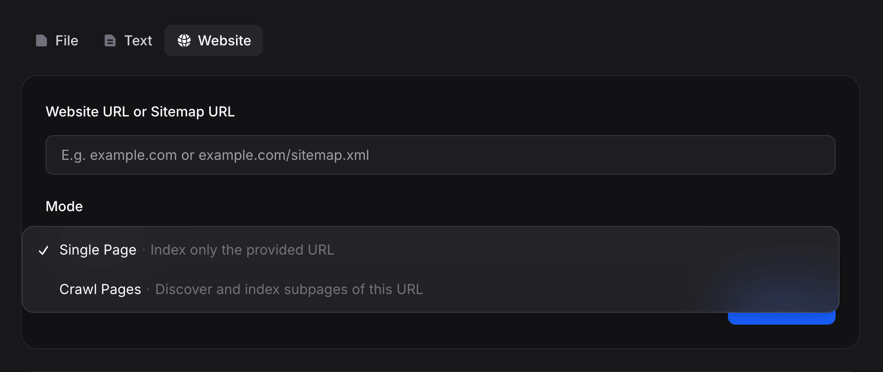 Upload Website