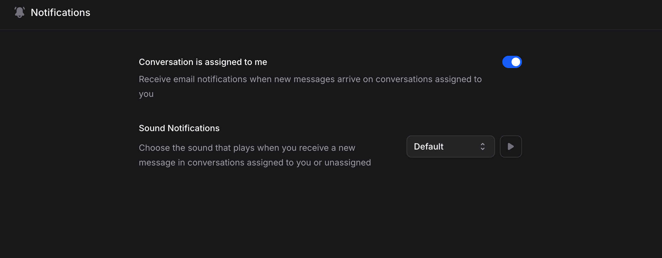 Notifications Settings