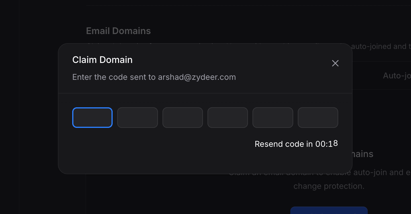 Enter verification code
