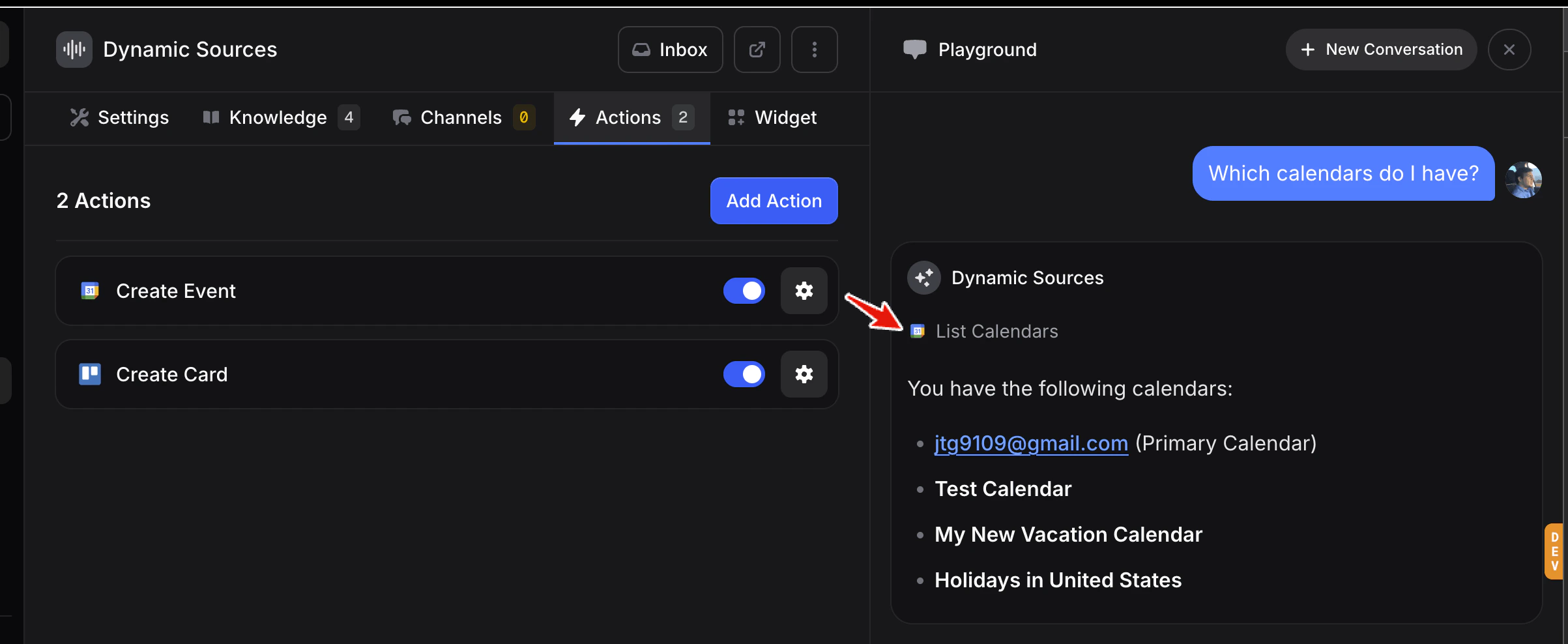 Auto-discovery invoking List Calendars at runtime