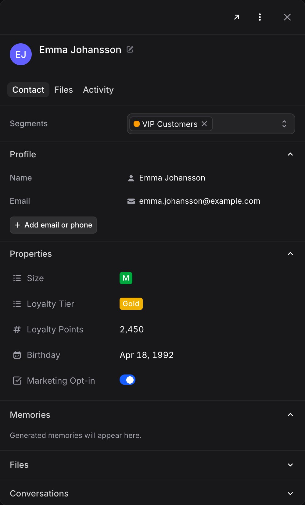 Contact Properties