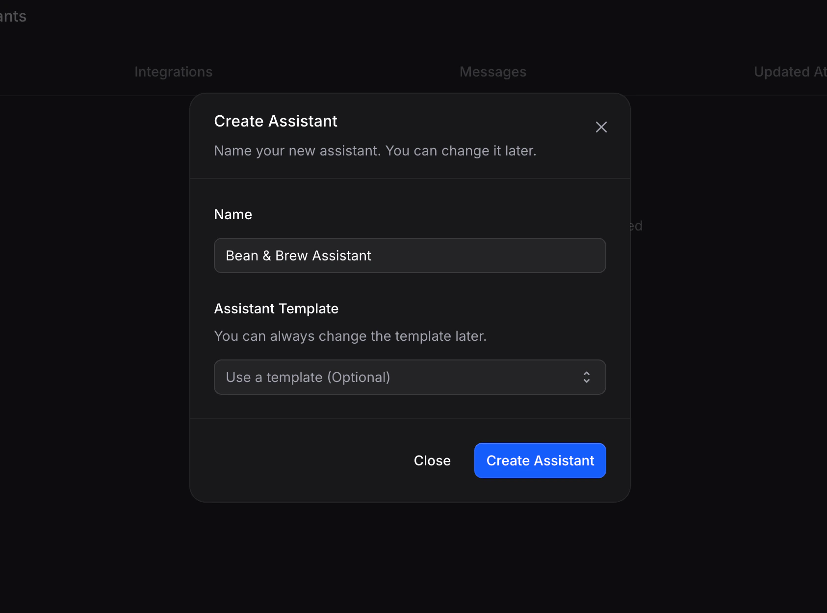 Create Assistant
