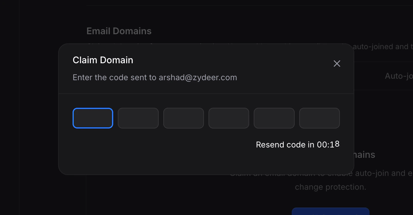 Enter verification code