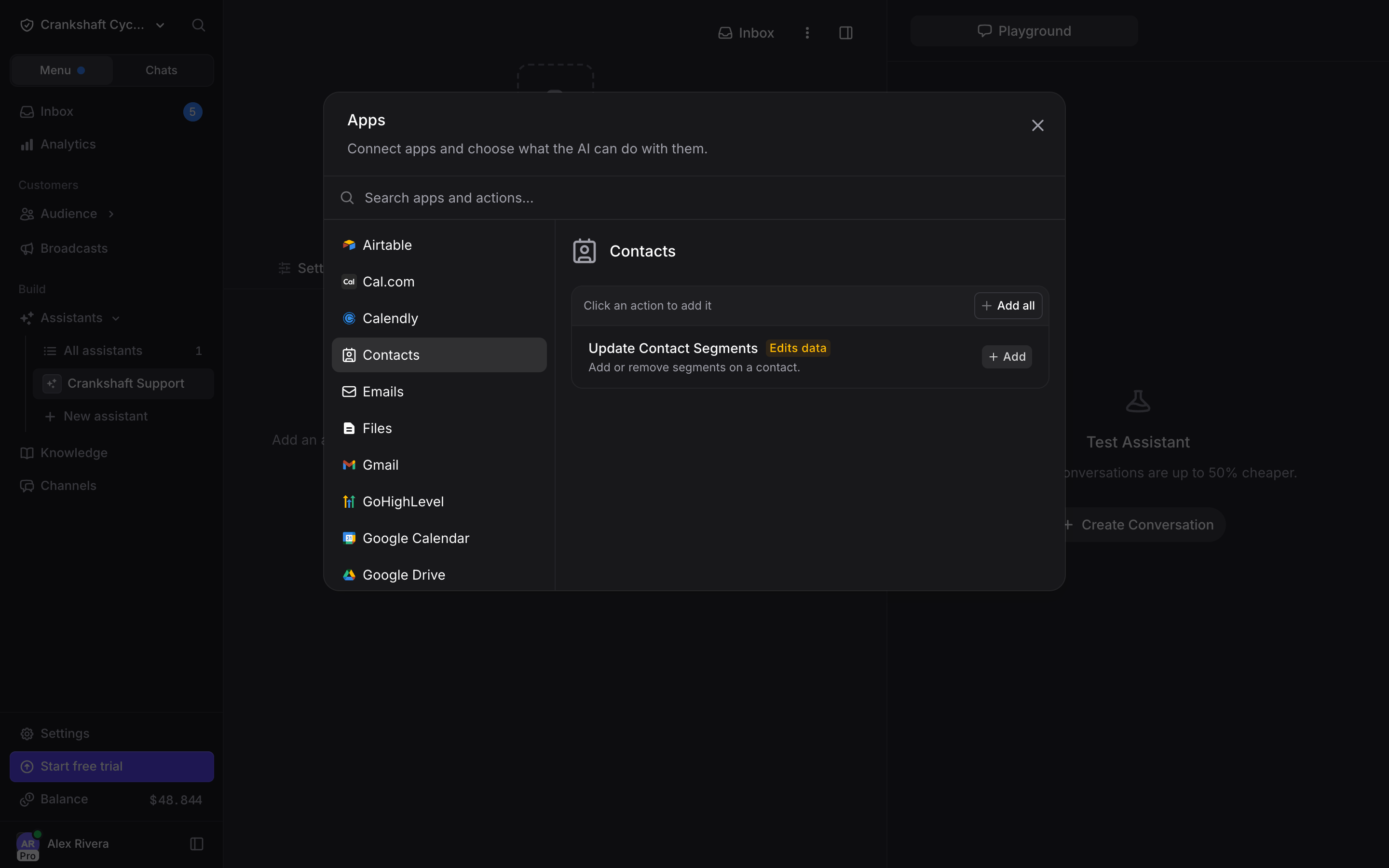 Add Action