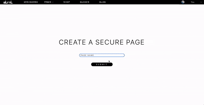 Create a secure page UI